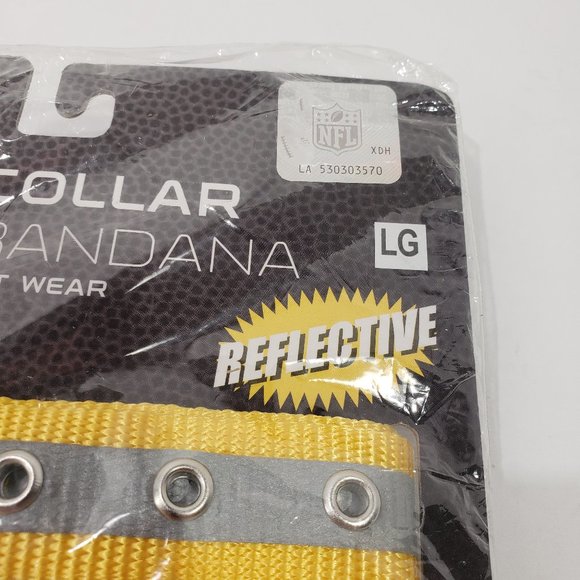 NFL Pittsburgh Steelers Reflective Dog Collar Bandana Size Large (Not Used) - Picture 4 of 5